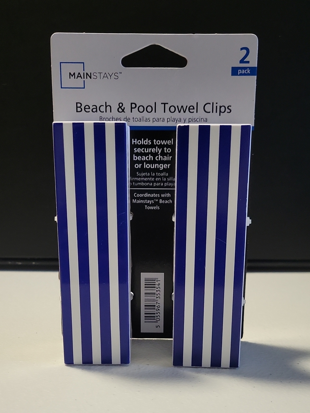 Beach & Pool Towel Clips - 2 Pack.  T24